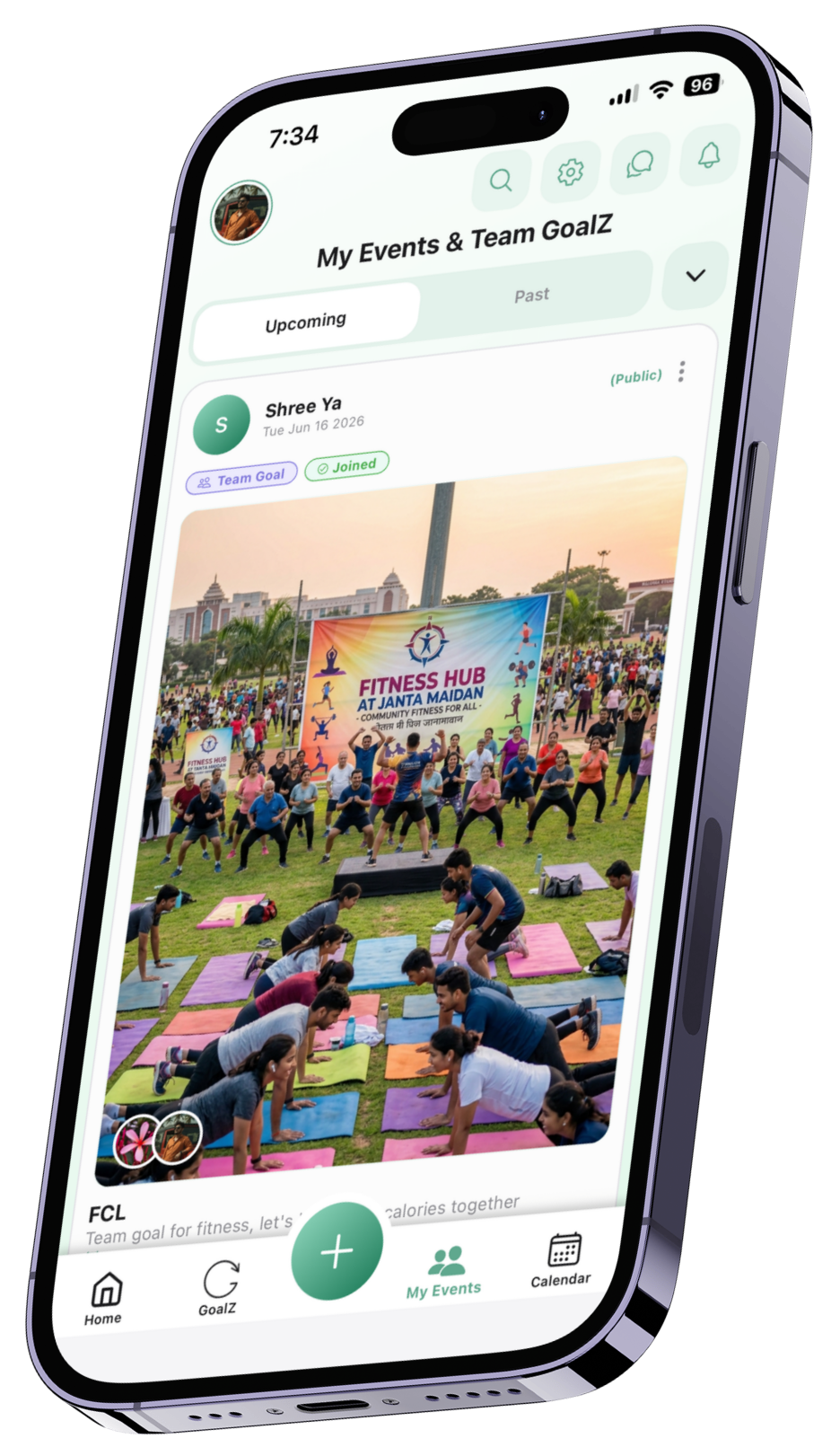 MyGoalZ app screen